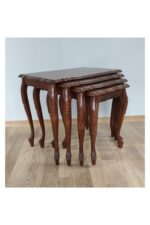 Plum Lükens Oymalı Ceviz Zigon Sehpa - Görsel 2